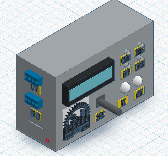 Vista del modelo 3D del prototipo Chaac Kaabal realizado en Tinkercad